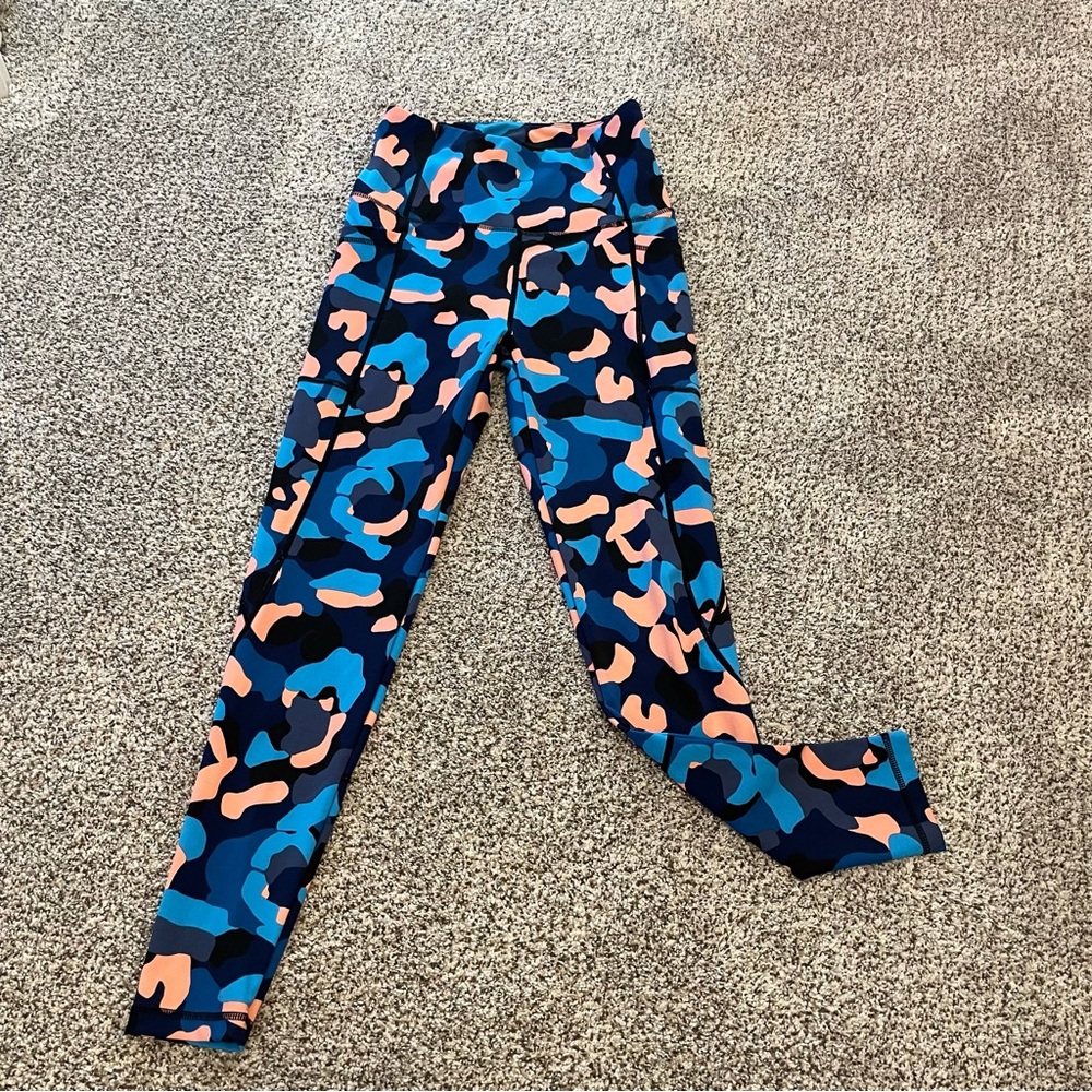 BODY GLOVE BLUE PINK ANIMAL PRINT LEGGING